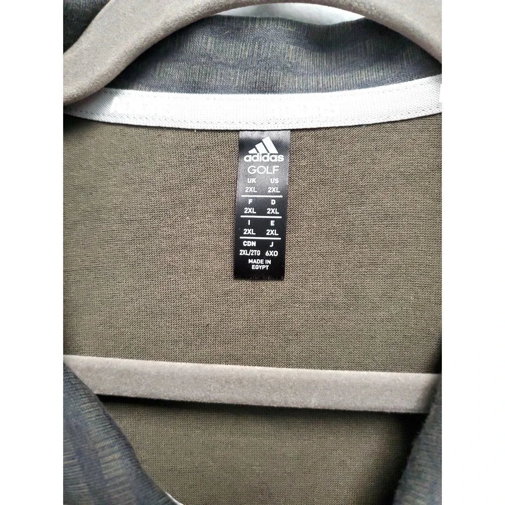 Adidas Go To Stripe Polo Shirt Mens 2XL Olive Strata NWT